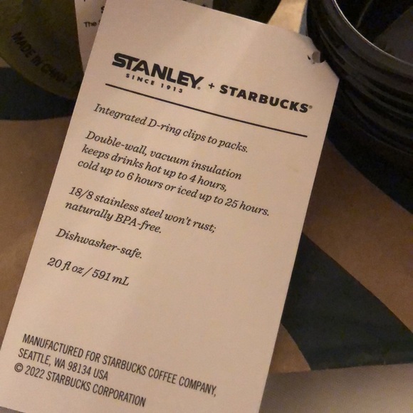 🛑SOLD🛑NWT Stanley + Starbucks Military Stainless Steel cup with Handle - Picture 6 of 16